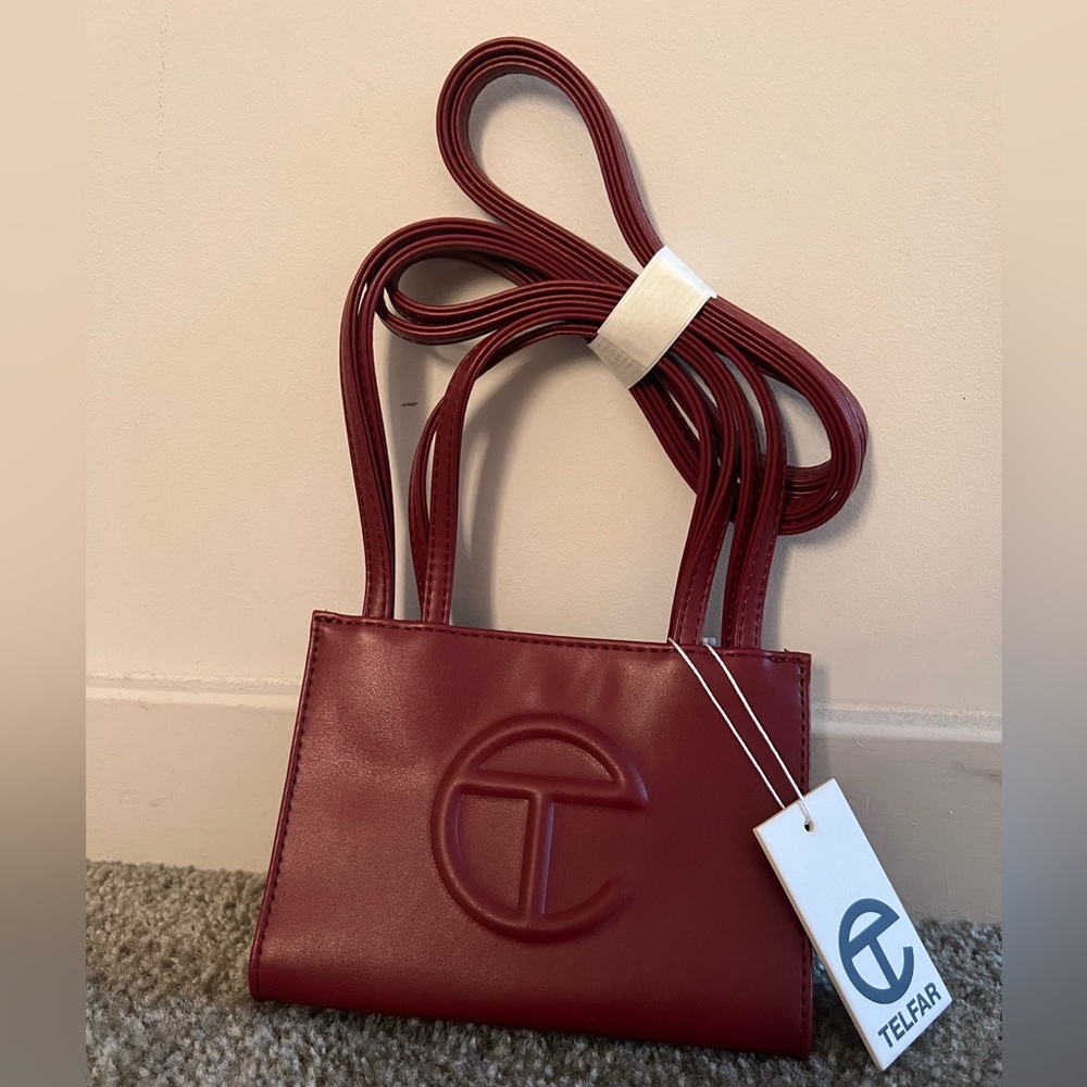 Telfar Oxblood Small Shopper Bag
